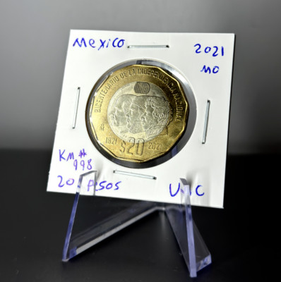 2021 Mexico 20 Pesos UNC Commemorative Coin Bicentenary of Independence KM# 998