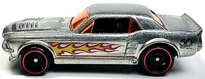 Hot Wheels 1/64 Zamac 67 Ford Mustang Coupe - Série 50th Anniversary #1/8 - Neuf - Métal Argenté