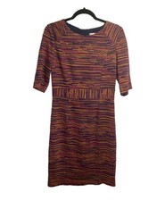 Trina Turk Monarch Sheath Dress Women’s 10 Ponte Jacquard Wineberry Multicolor