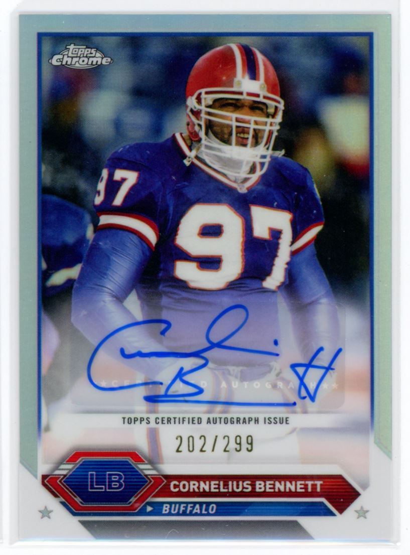 2023 Topps Composite Chrome Refractor Cornelius Bennett Auto 202/299 Bills