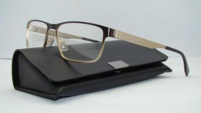 Hugo Boss 0673 UAL99 Brille mattgold & braun glänzend Gestell Brille Gr. 55