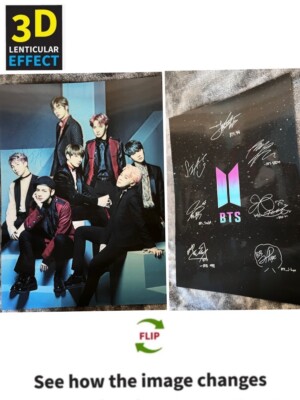 BTS-Jin、SUGA、j-hope、RM、Jimin、V、Jung Kook,3D Poster, 3D Effect ,3 images In One