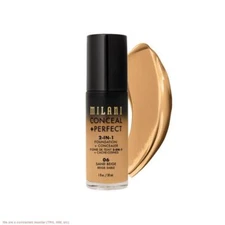 Milani 2-in-1 Foundation + Concealer Liquid Foundation - 06 Sand Beige *New*