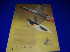 1955 NORTHROP F-89 SCORPION "FIRST TEAM.."..1-PAGE COLOR SALES AD..(10GG)