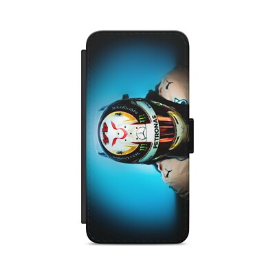 Lewis Hamilton Helmet Champion Flip Wallet Phone Case for iPhone Models