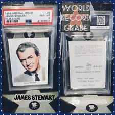 1968 Imperial Krsko Card JAMES Jimmy STEWART Wonderful Life PSA 8 Highest Grade