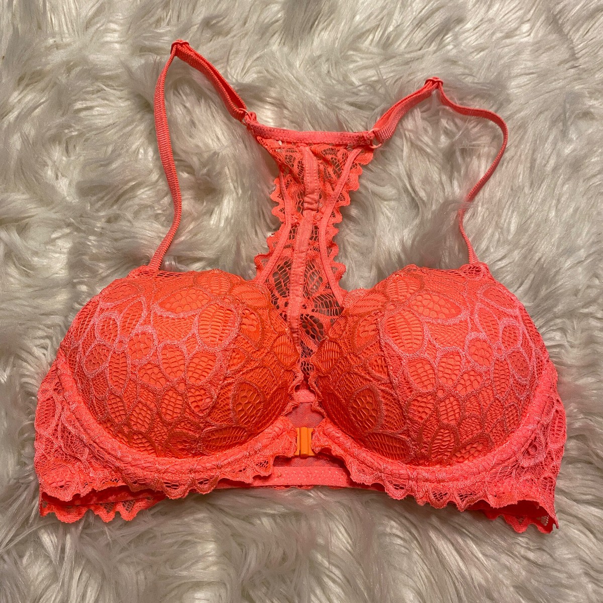 Victorias Secret PINK 32C Bra Date Push Up Underwire Front Closure