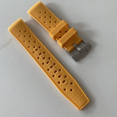 Swatch Blancpain Watch Strap  22mm Fifty Fathoms Yellow Silicon