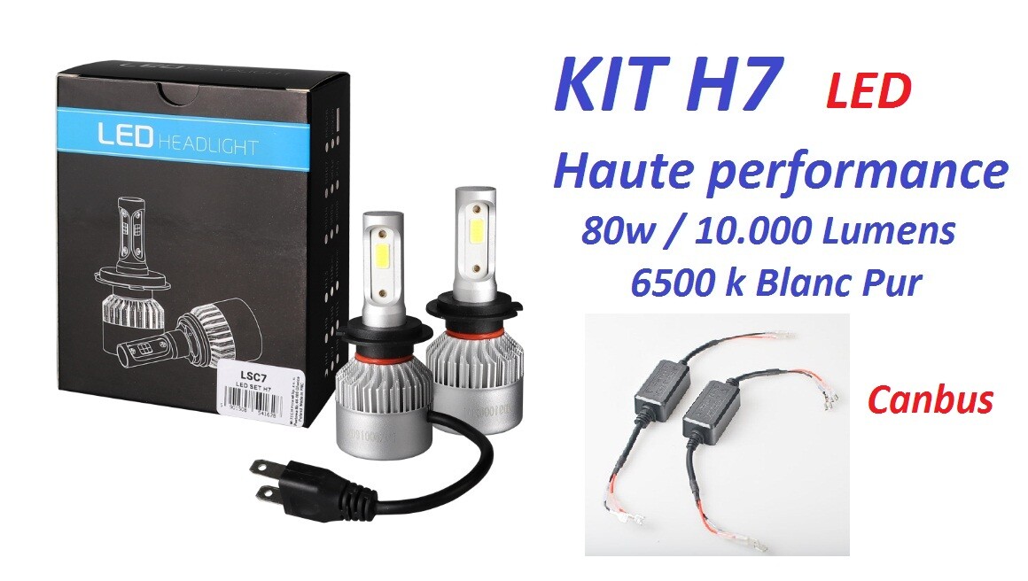 Kit LED H7 Canbus 80W 10000lm - Éclairage Subaru Haut de Gamme