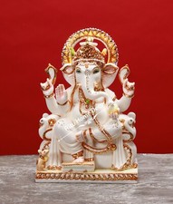 Lord Ganesh 15" Statue in Culture Marble - Majestic Lord Ganesh Idol For Home