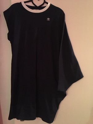 Womens Adidas Originals Hyke Asymmetric Big T Shirt Dress Size 12 14 Uk Ebay