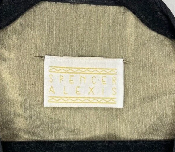 Camiseta sin mangas Spencer Alexis para mujer 10 verde dorado organza sin mangas cuello redondo carrera Foto 3 de 4