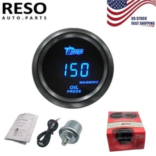 2" 52mm Digital LED Electronic Oil Pressure Gauge Meter W/Sensor 0-150 PSI