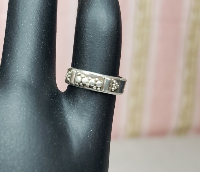 925 Solid Sterling Silver Bubble Adjustable Toe R… - image 1