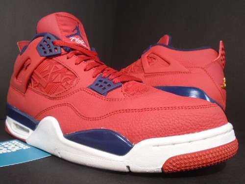 jordan 4 red navy blue
