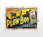 food signs Plow Boy smoke shew Tobacco metal tin sign