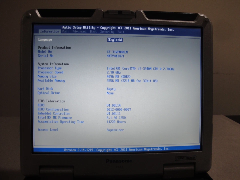 Panasonic Toughbook CF-31Intel Core i5 2.70GHZ 4GB RAM MK4 Excellent Condition. - Image 4 of 4
