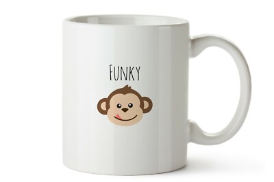 Funky Monkey Mug Funny Word Play 11 Ounces Gift Coffee Or Tea Drinker