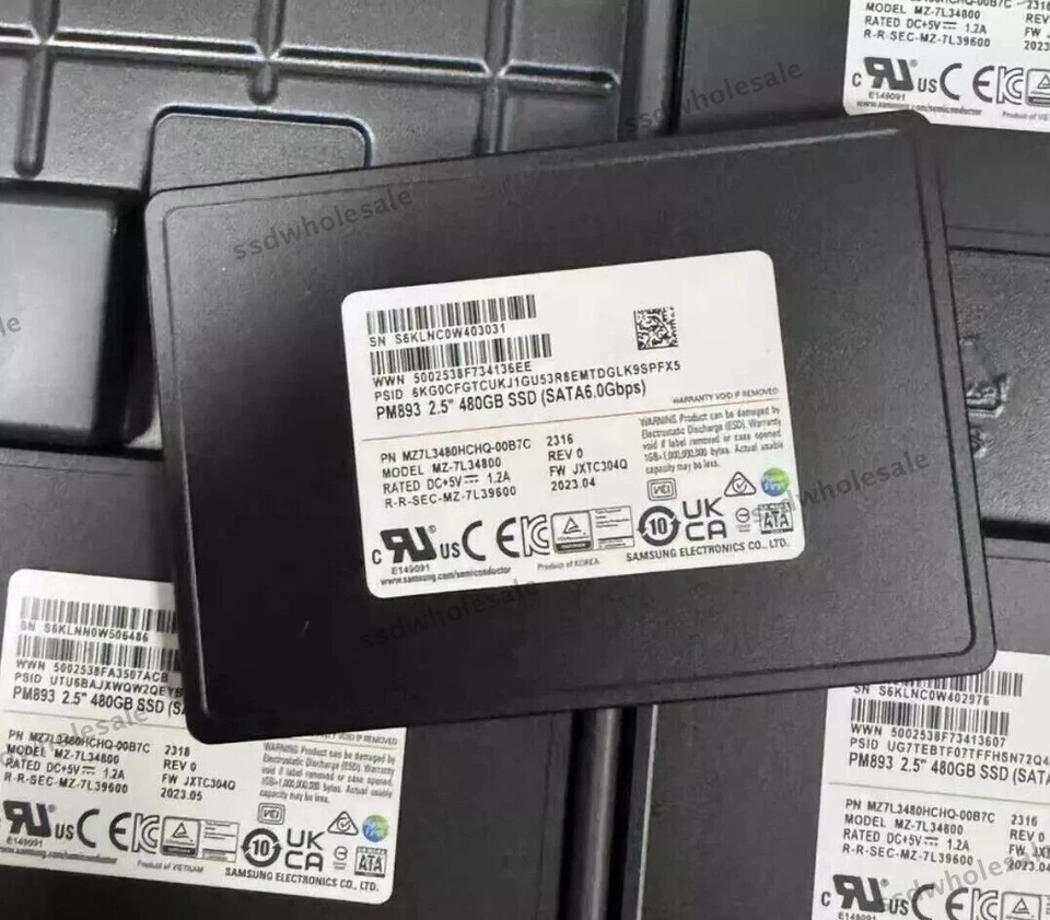 New Samsung PM893 480GB SSD SATA 2.5'' MZ7L3480HCHQ-00B7C Korea - Image 3 of 4