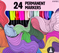 24Er Set Permanent Marker Buntstifte 24 Farben Stifte 4Mm Spitze Malstifte