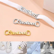 1pair Personalized Nameplate Shoelace Buckles for Women Men Shoe Decoration Gift