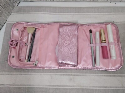 Mally Beauty Secret to Happy 7 pc Collection W Pink Travel Bag New In Fair