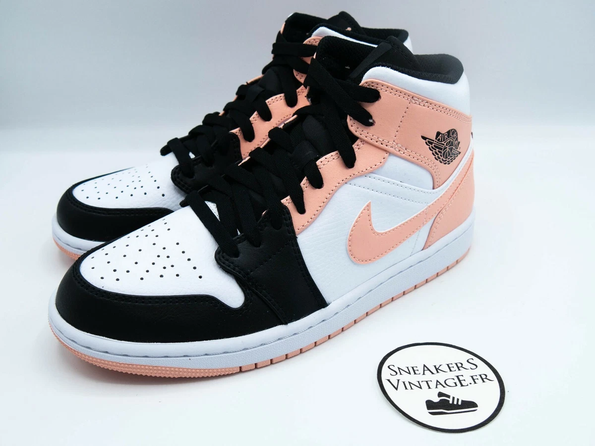 Brand New Nike Air Jordan 1 Mid Crimson Tint Toe Pink 40 40.5 41 EU / 7 7.5  8 US | eBay