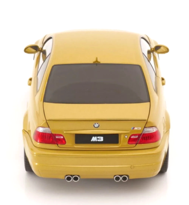 1/18 BMW M3 (E46) 2000 Yellow Metallic LHD Diecast Model Car by