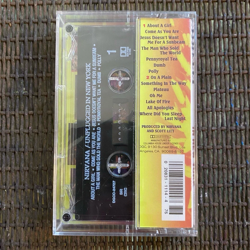 Nirvana Unplugged Cassette 1994 DGCC-24727 Geffen Kurt Cobain Grohl SEALED - Image 2 of 4