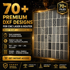 +70 DXF SVG Ai Laser Cut Designs on USB/CD &ndash; CNC Router Plasma Cutting