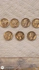 LOT OF 7 MERCURY DIMES 1919, 1936, 1937, 1941, 1944,1944, 1945, 90% SILVER
