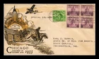 DR JIM STAMPS US COVER CENTURY OF PROGRESS FDC COMBO SCOTT 728 729 LINPRINT