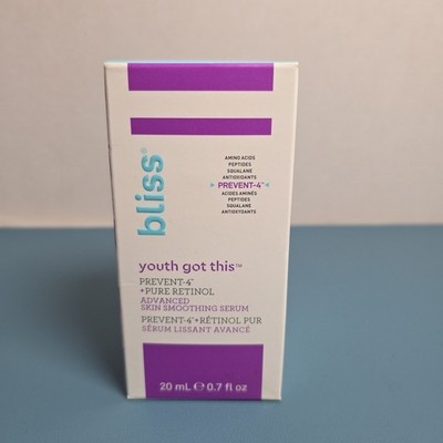 Bliss Youth Got This Pure Retinol Advanced Skin Smoothing Serum 0.7fl oz New 