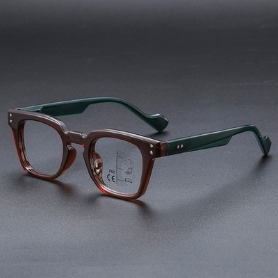 Bold Frame Multifocal Reading Glasses Retro Computer Readers Multifocus Eyewear
