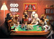 1000-Piece ‘Dogs Playing Poker’ Jigsaw Puzzle – Classic Artwork for Adults & Kid