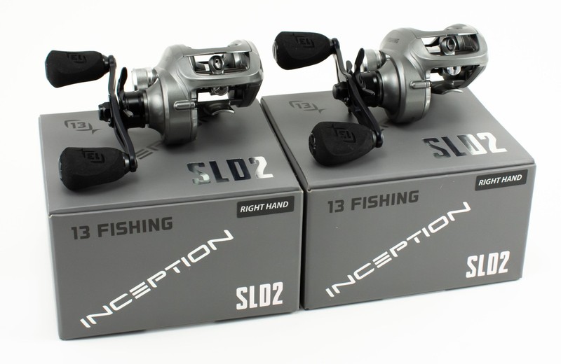 (LOT OF 2) 13 FISHING INCEPTION SLD2 INSLD2-8.1RH 8.1:1 RIGHT HAND BAITCAST REEL