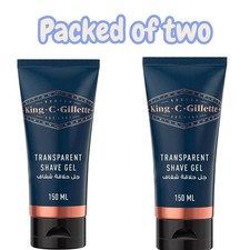 2 x King C. Gillette Shaving Gel 150ml Cooling Sensation Free Delivery ? 29.67 per litre