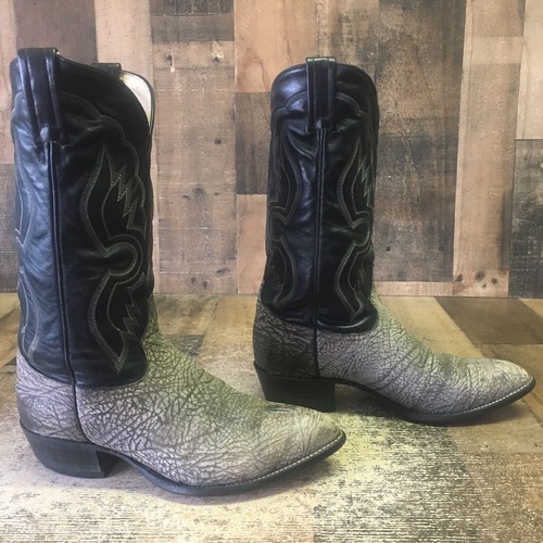 Tony Lama 6252 Vintage Sueded Bull Shoulder Cowboy Boots Mens 8.5 EE, $75 - Photo 11