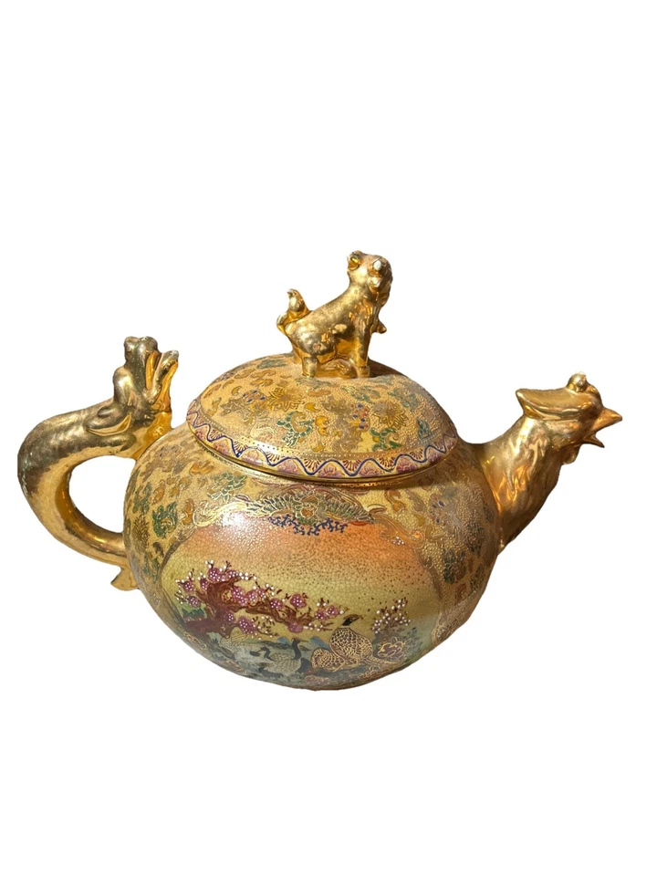 Подлинный антикварный чайник Satsuma Ware - Изображение 3 из 4