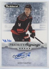 2020 Spring Promotion Parkhurst Priority Signings 48/50 Julien Gauthier Auto g5j
