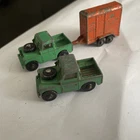 VINTAGE DUBLO DINKY TOYS 073 LAND ROVER & HORSE TRAILER plus extra Land Rover