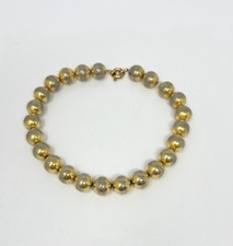 Bracciale Vintage Serpente Maglia Tubolare Dorata Smalto Stile Cavalli 