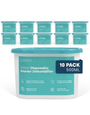LIVIVO Dehumidifiers Disposable 500ml 10-Pack  White 