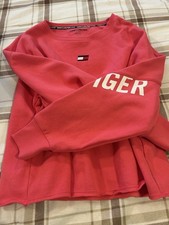 Tommy Hilfiger Sport Pink Pullover Sweatshirt Women's Large Graphic Logo