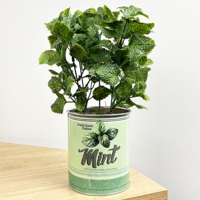 Kunstpflanzen in Töpfen Indoor kleine Kunstpflanze Mint Küche Dekoartikel