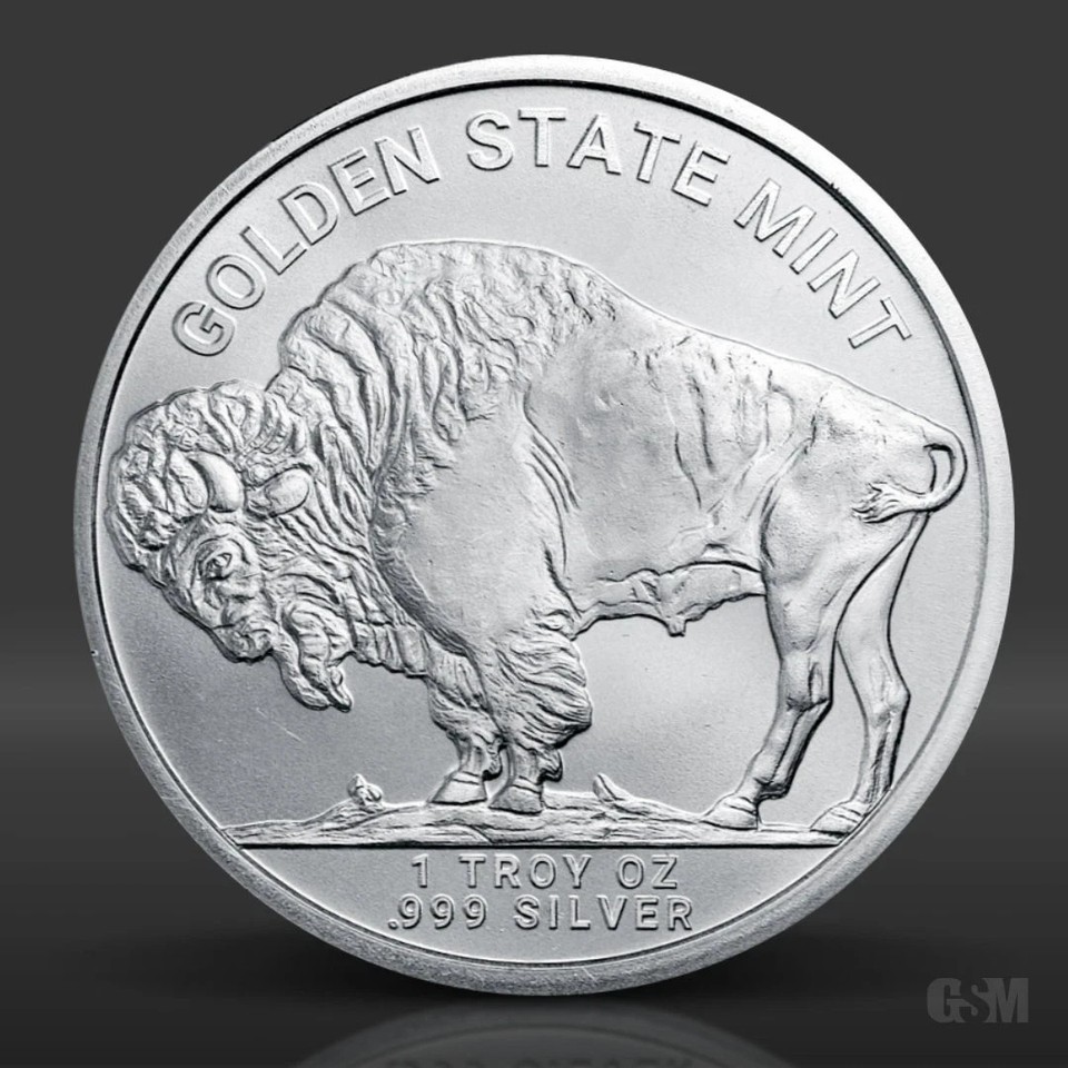 Silver Bison 1 oz Silver Buffalo Round .999 Fine Silver | Golden State Mint ...