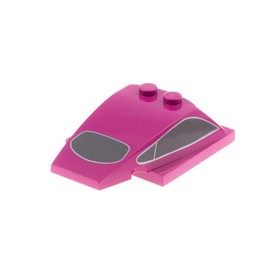 1x Lego Roof Tile 6x4x1 Magenta Eyes Green Cars Holley 8639 8424 93591pb02