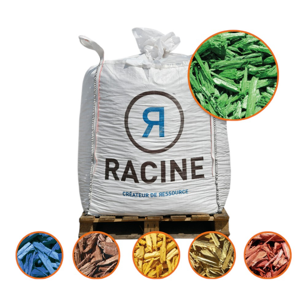 Paillis color vert 20/50mm anti-mauvaises herbes gros volume 1m3