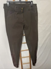 Piper by Smartpak Equestrian Pants Women’s 32L Brown Riding Pants Purple Horse