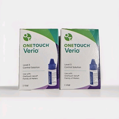 LOT Of 2 OneTouch Verio Level 3 Control Solution Expires 05/2026 2 Vials Total